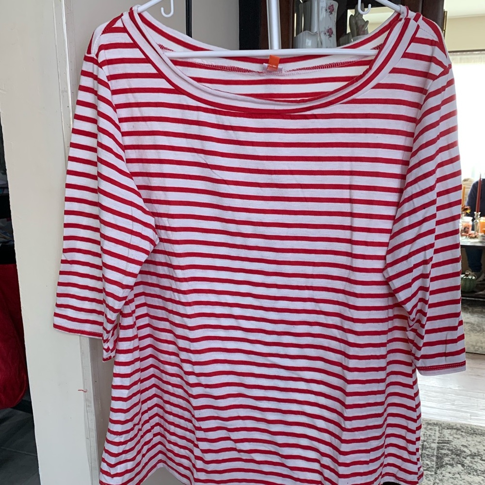 Au Fond Boatneck Striped Tee